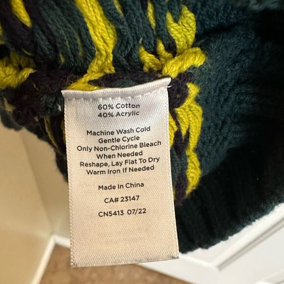 Talbots Petite Diamond Fair Isle Crewneck Sweater Medium - Picture 4 of 6